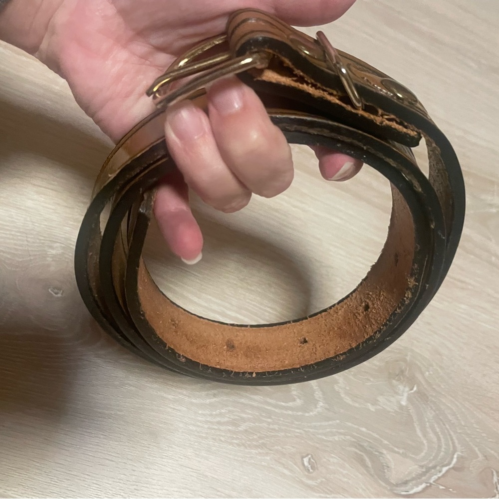 Masonic Hand Tooled Leather Belt L/XL - Picture 8 of 16